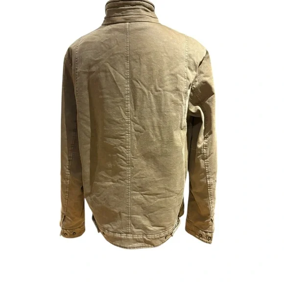 Levi's jacket, khaki-colored twill utility trucker jacket with patches. Size M - Picture 5 of 9